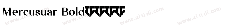 Mercusuar Bold字体转换